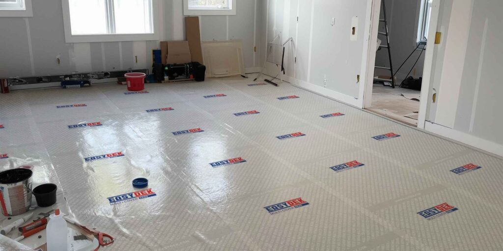 Vloer beschermen tijdens verbouwing met afdekvlies